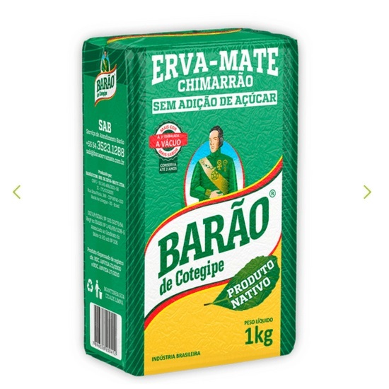 Erva Mate Barao Nativa À Vacuo - 1kg