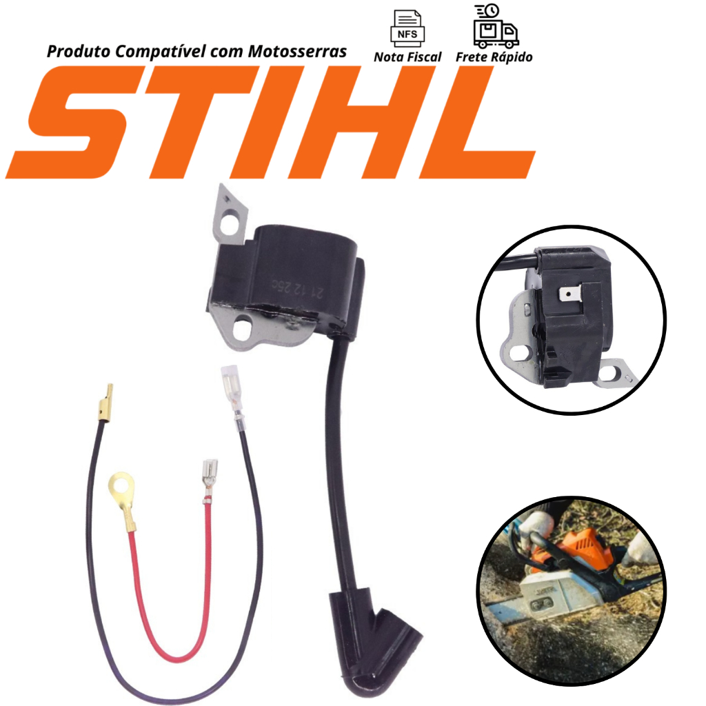 Bobina de Ignição para Motosserras Stihl