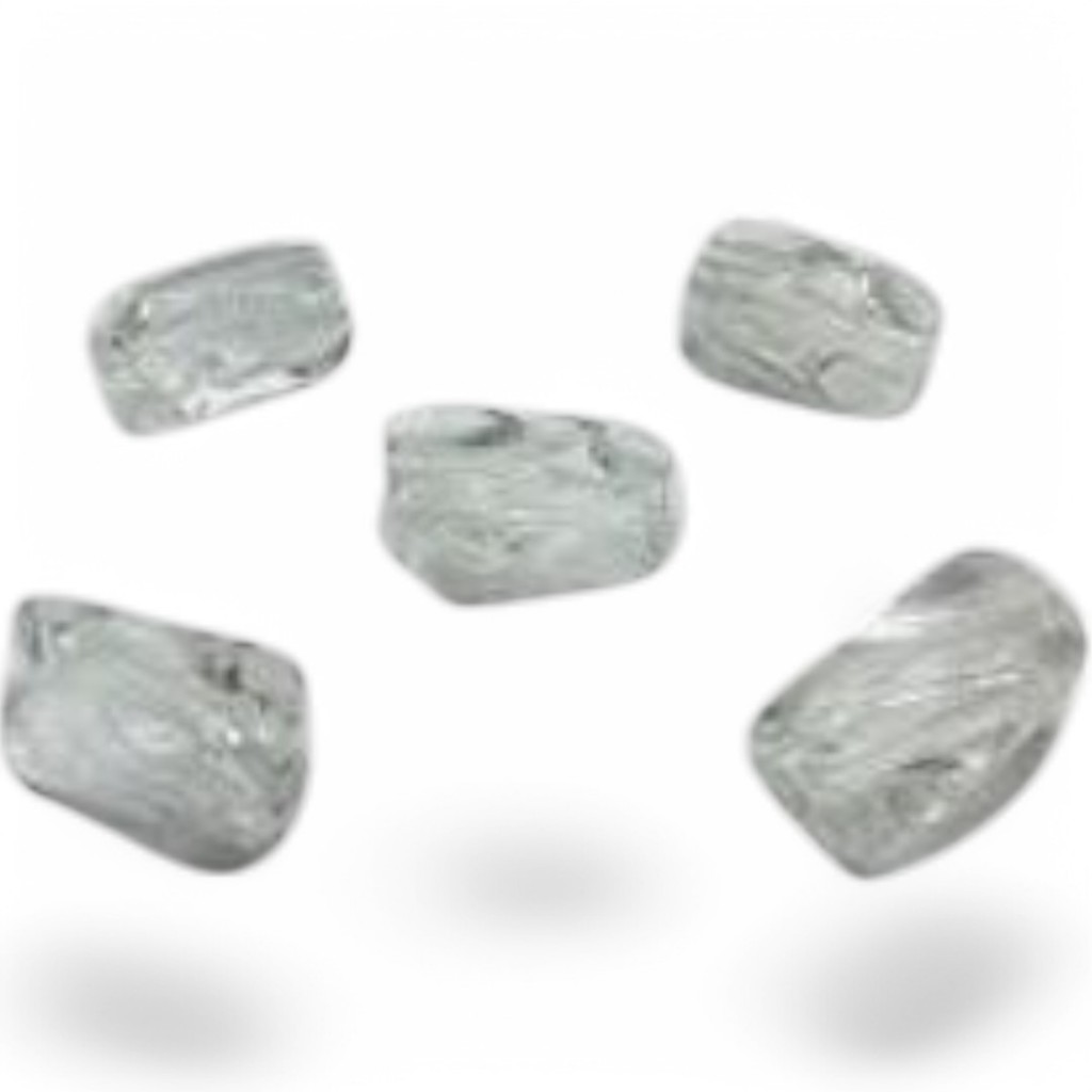 Kit 3 ou 7 Unidades Firma Murano Sextavada Cristal