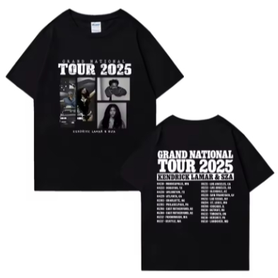Camiseta Kendrick Lamar & SZA Tour 2025 Adulto/Infantil Lançamento Camiseta Em Algodao