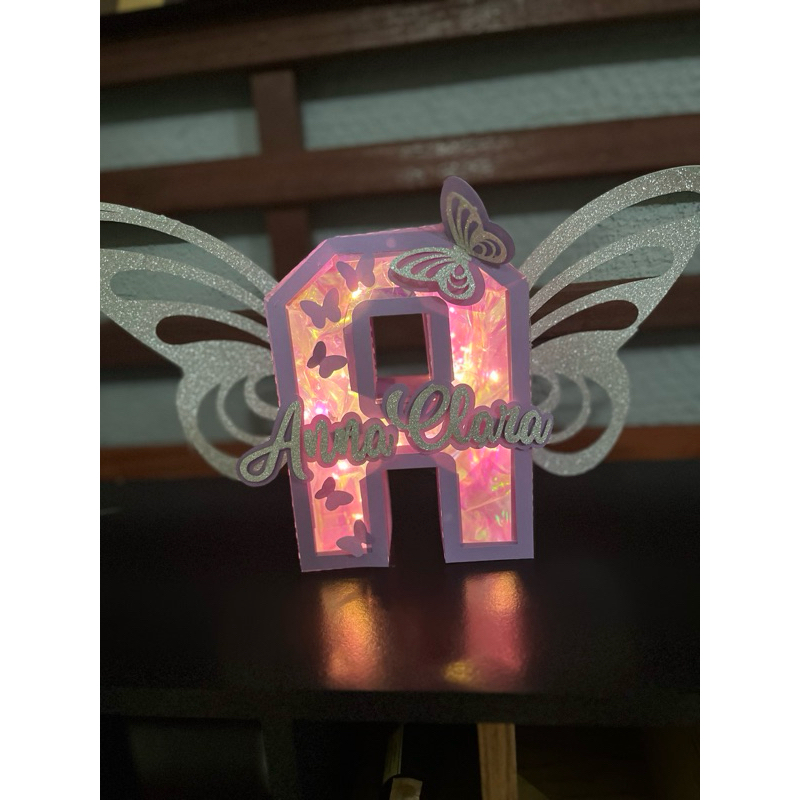 Letra em 3D Jardim| Centro de mesa Jardim| Luminária Jardim |Fazemos qualquer letra e tema