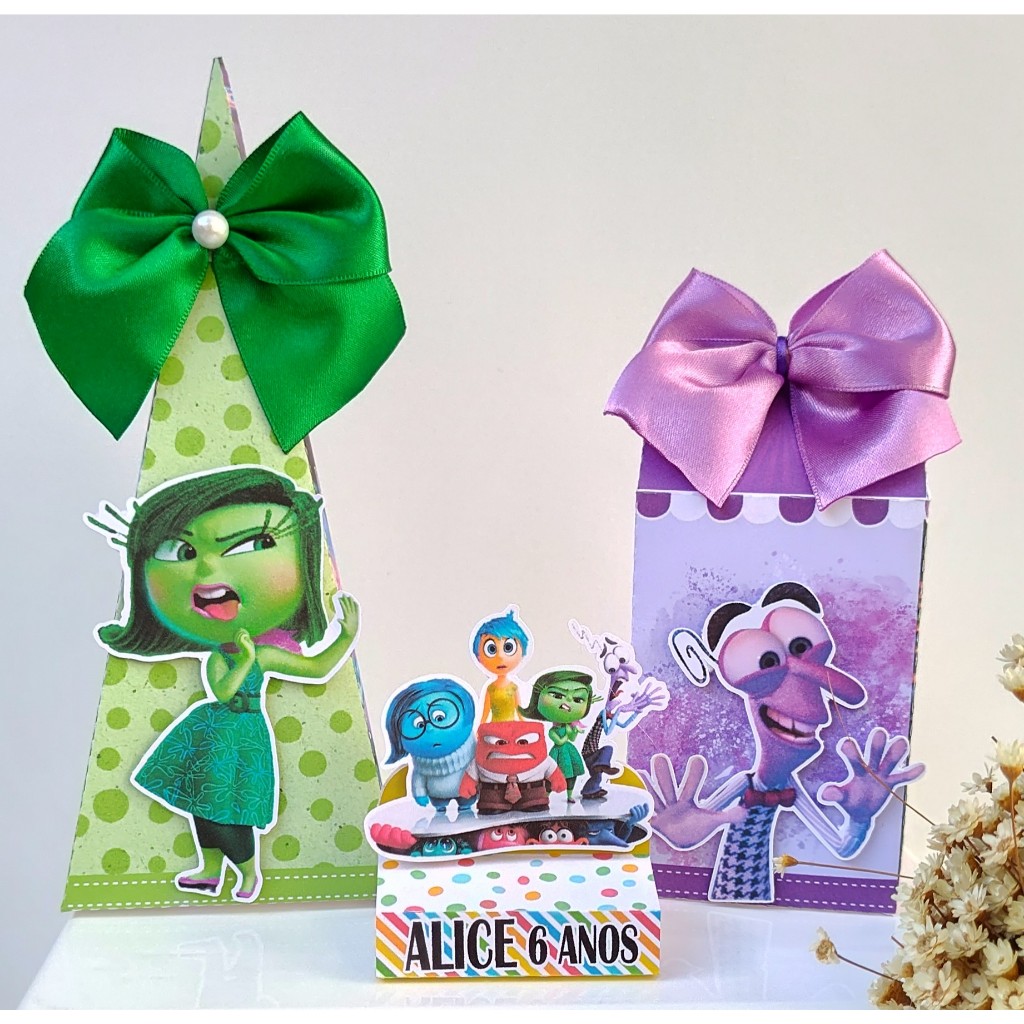 Kit Festa Infantil-Pegue e Monte- Caixinhas Personalizadas Divertidamente-Lembrancinhas- Aniversário
