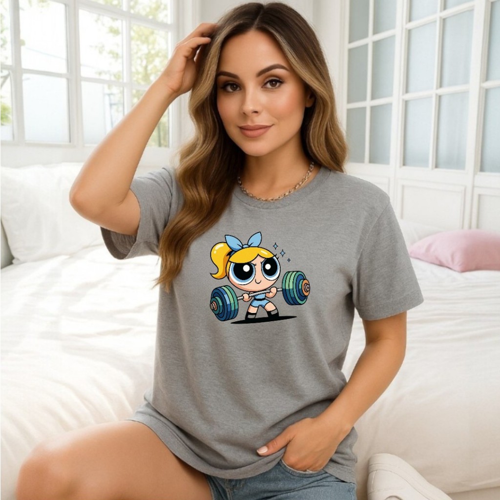 blusinhas meninas super poderosas lindinha em algodao de manga curta fitness