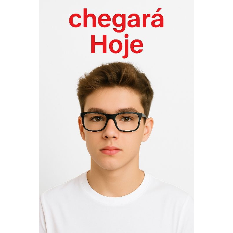 Armação Óculos Juvenil Preto Fosco Formal Sem Grau Leitura Gamer Leve Moda
