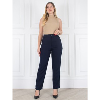 Calça Alfaiataria Reta Calças femininas calça básica calça elegante calça skinny calça blogueira