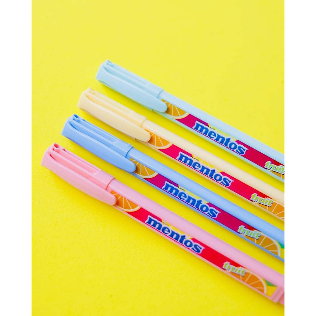 Marca Texto Kit 4 UND Linha Mentos Com Cheirinho e Tom Pastel Caneta Colorida