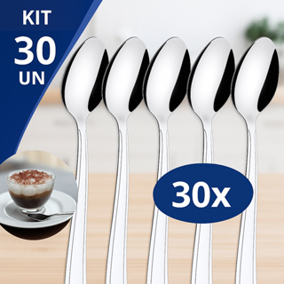 Jogo 30 Colheres de sopa em Aço Inox Para Restaurantes Cozinha Casa Bar em Oferta na Shopee