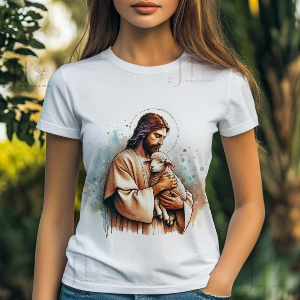Blusa tshirt feminina JESUS BOM PASTOR,OVELHA, Sagrada Familia, Maria,Jesus camiseta tshirt cristã, gospel plus size
