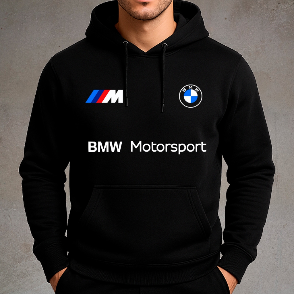 Moletom Masculino Bmw Blusa De Frio Motorsport Casaco Canguru Com Capuz Agasalho Estiloso Carro