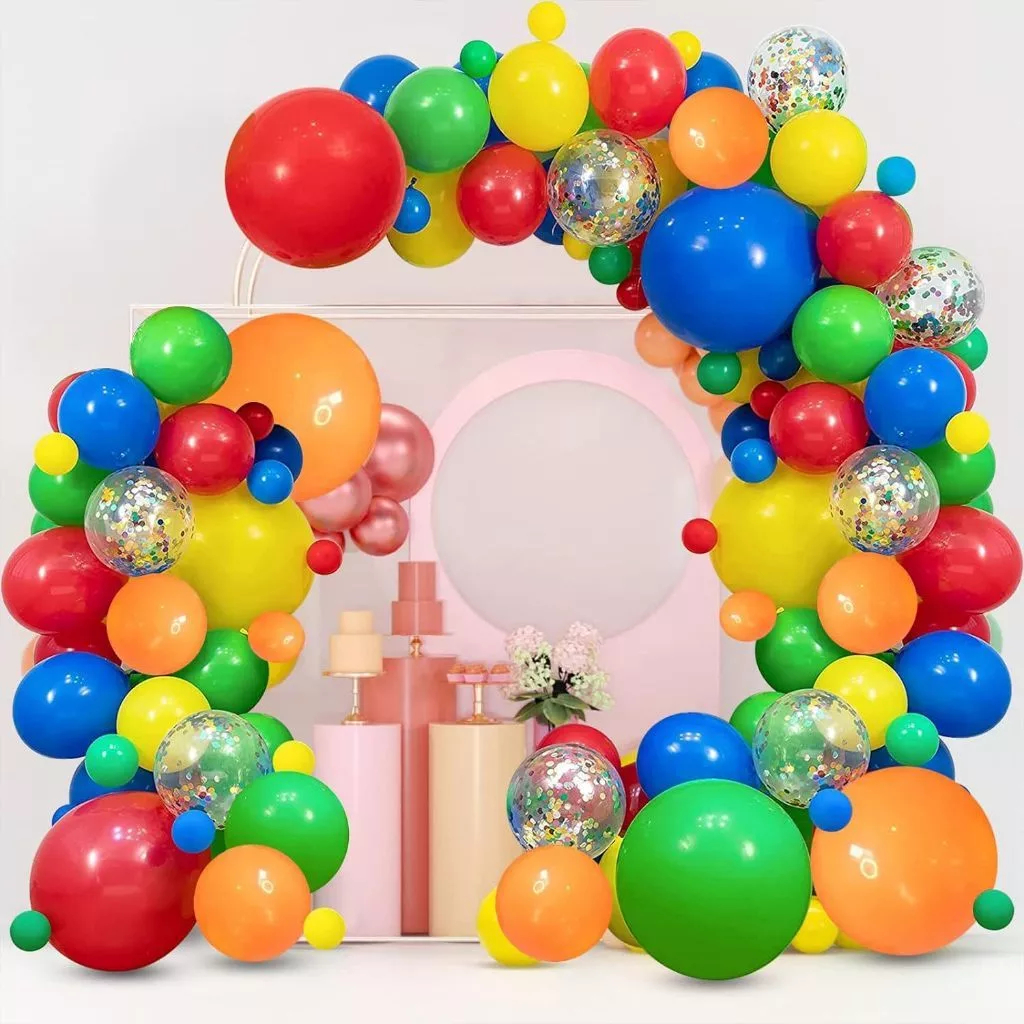 120pcs Balão De Látex Colorido Conjunto Para Festas E Aniversários em Oferta na Shopee