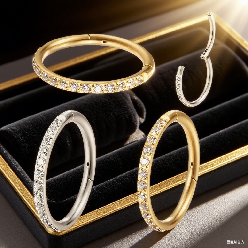 Argola de Nariz em Aço Inox Strass - Piercing de Orelha e Nariz em Oferta na Shopee