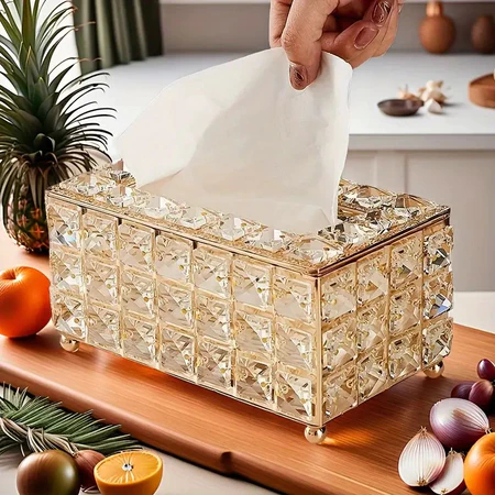 Caixa de lenços de acrílico transparente para sanduíche em Oferta na Shopee