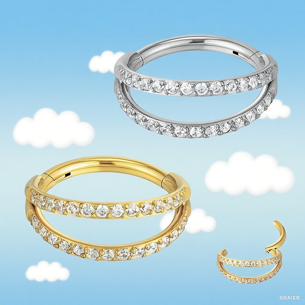 Aço Inoxidável com Zircônia Brilhante na Dobradiça – Helix, Septo Nasal, Cóclea, Nariz em Oferta na Shopee