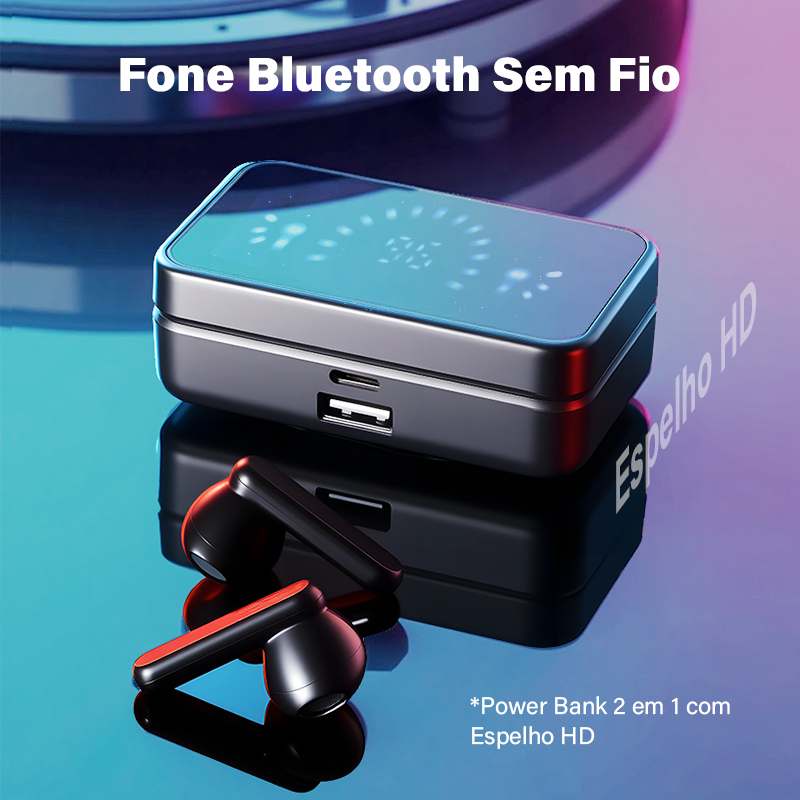 Fone S20 Intra-Auricular - Bateria 20h + Case de Carga Rápida | Microfone com Redução de Ruído | Garantia de 1 Ano Ofici