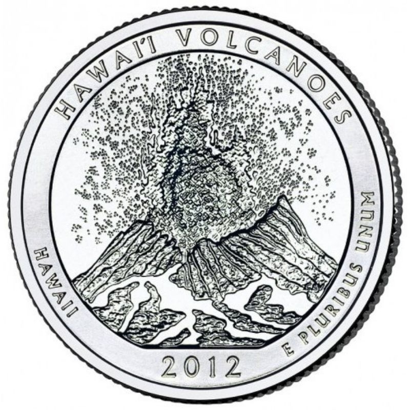 Moeda < Quarter Dollar Parks > Parque Nacional Vulcões do Havaí 2012