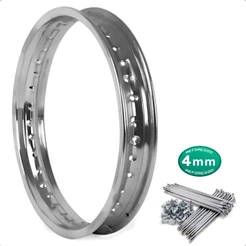 Aro Folha 19x1.85 Roda Dianteira Bros 125 150 160 C/ Raios 4mm Cromados