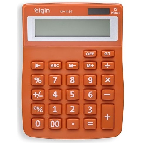 Calculadora De Mesa 12 Dígitos Laranja Mv4128 Elgin
