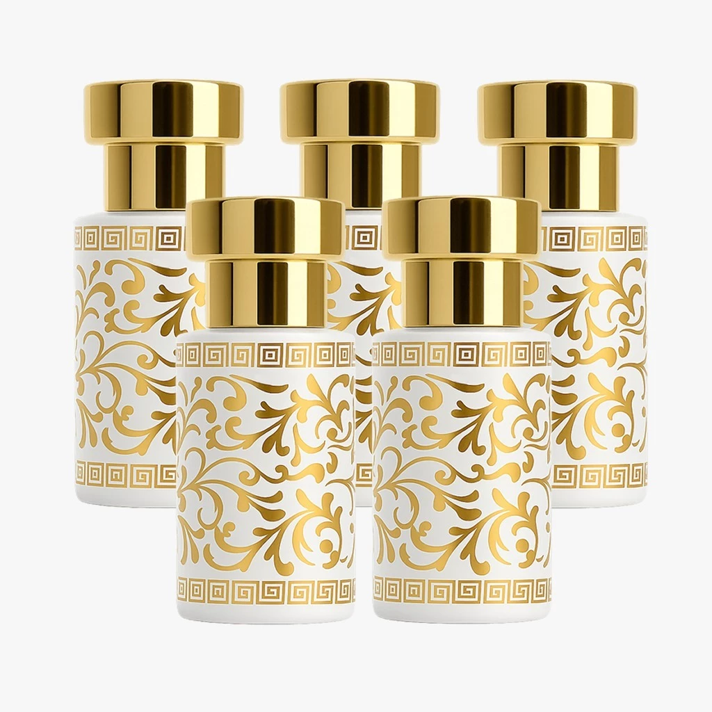 Kit 5 Porta Perfume Luxo 30ml Vidro luxo sofisticado aromatizador body splash sofisticado