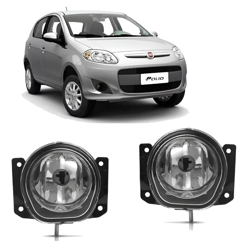 Par Farol De Milha Parachoque Dianteiro Palio 2012 2013 2014 2015 2016 Cromado - Spare Parts and Accessories for Vehicles