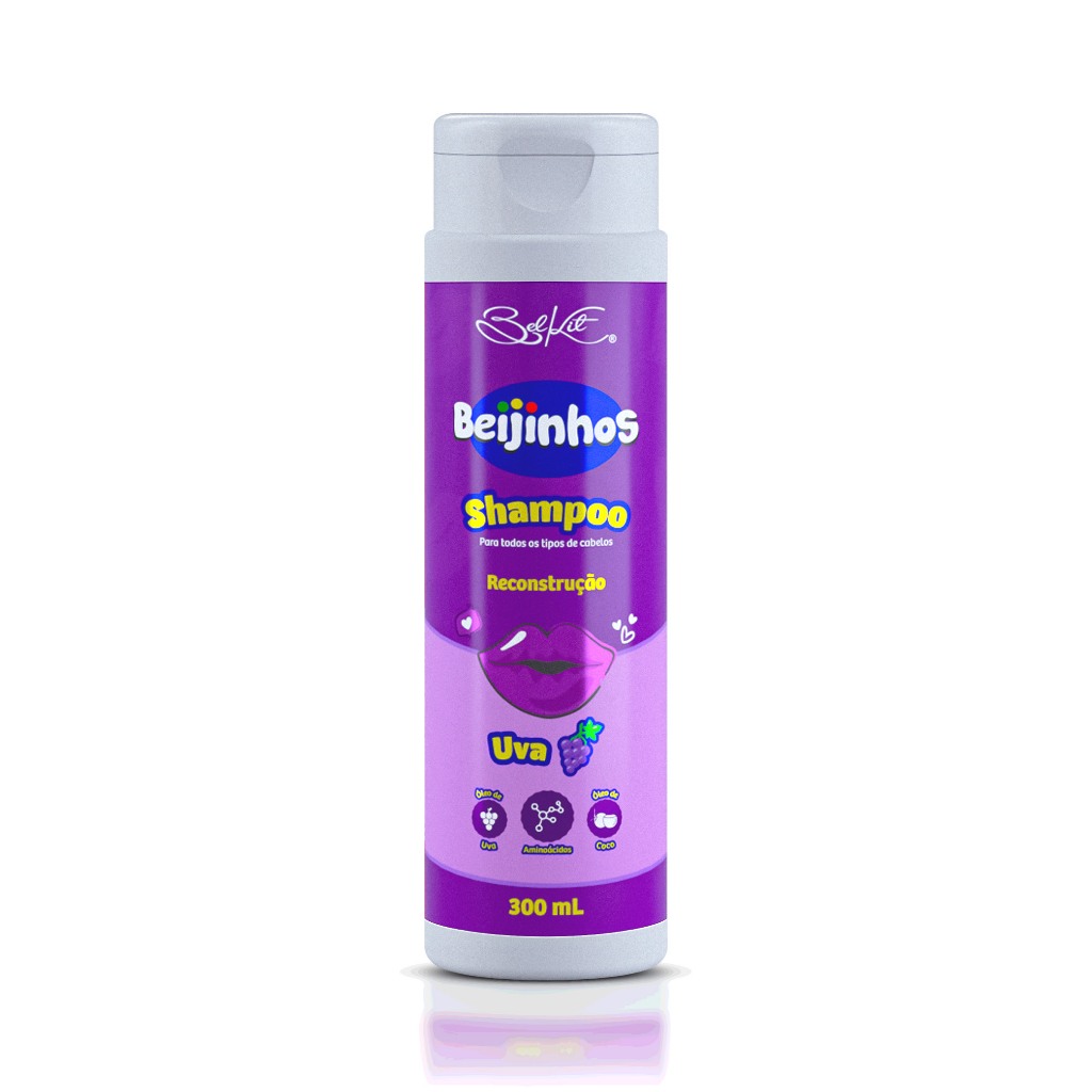 Shampoo Hidratante Beijinhos Uva 300ml Belkit