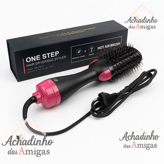 Escova Secadora Alisador Elétrica Quente Cabelo Com 3 Em 1