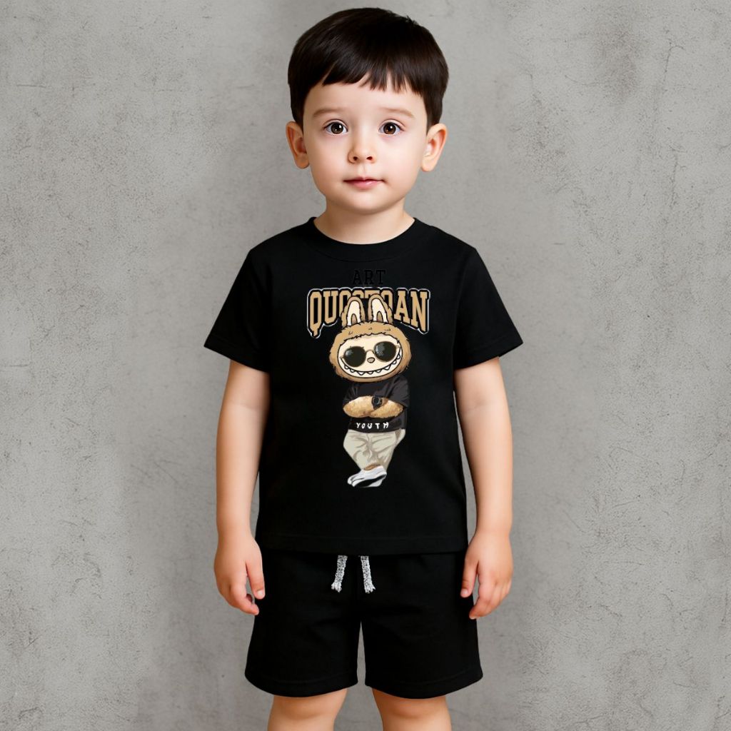 Conjunto Infantil Masculino Camiseta e Short Roupas para Menino Conjunto Estampado Casual
