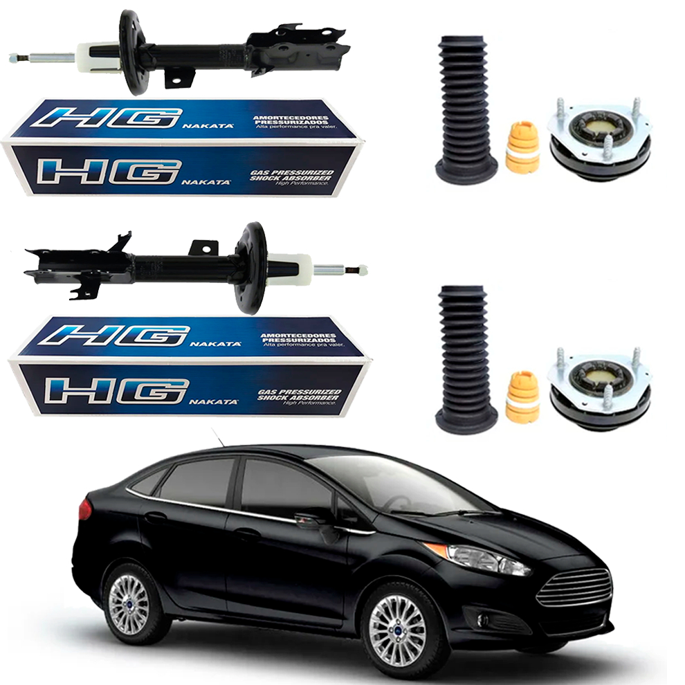PAR AMORTECEDOR DIANTEIRO NEW FIESTA 2010 A 2019 ORIGINAL NAKATA + KITS
