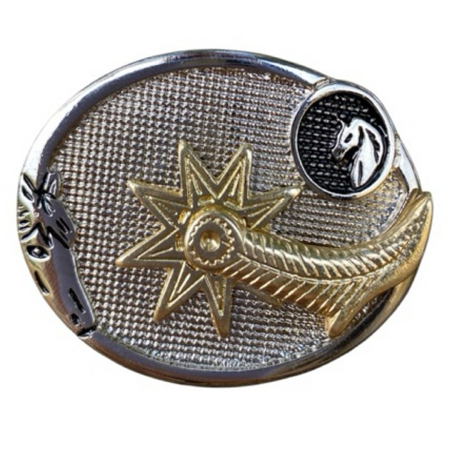 Fivela country infantil roseta giratória espora para cinto cowboy