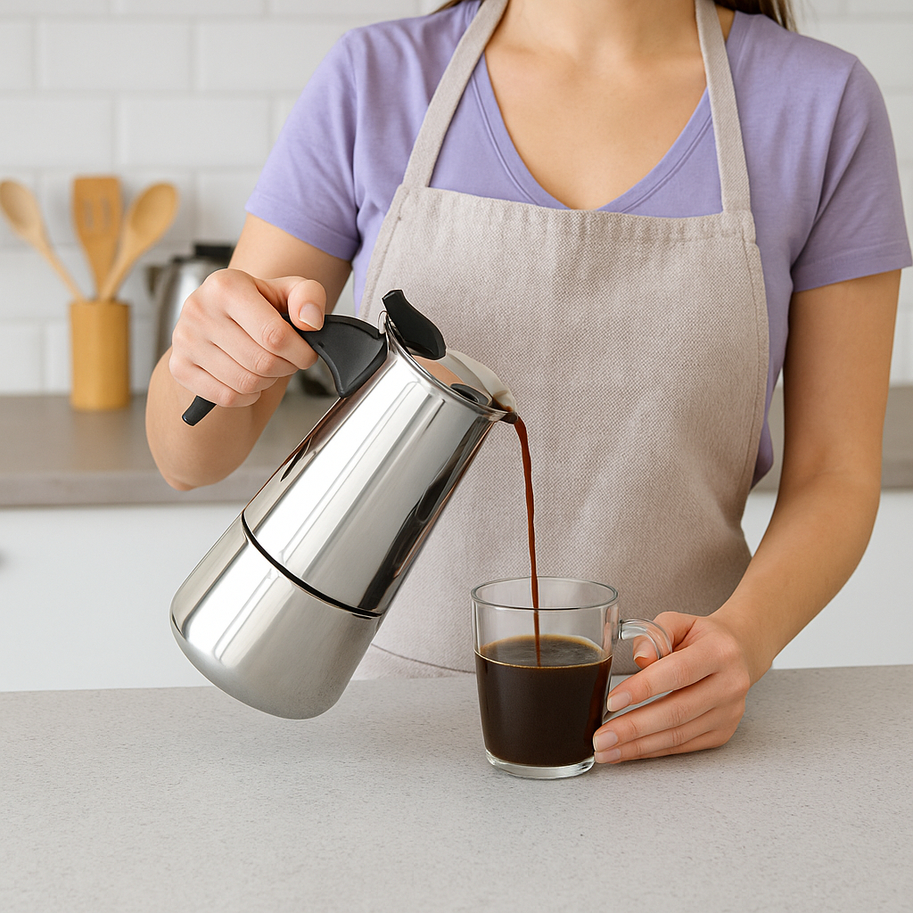 Cafeteira Italiana Inox xicaras Garrafa Elétrica Jarra Chaleira Bule Café Fazer Chimarrão Cozinha
