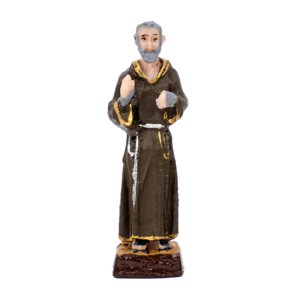 Imagem Santo Padre Pio em Resina 7 cm