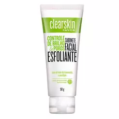 Sabonete Facial Esfoliante Avon Clearskin 50g - controle de brilho e poros