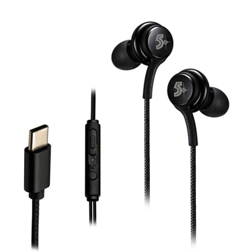 Fone De Ouvido Tipo C Com Microfone Para Smartphone Preto