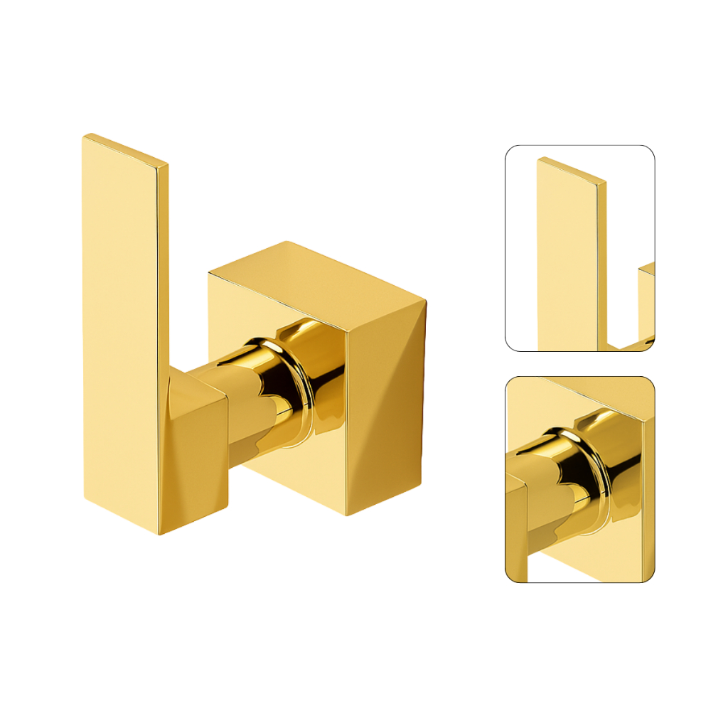 Acabamento de Registro Para Banheiro Dourado C74 Pressão / Gaveta 1/2 3/4 Padrão