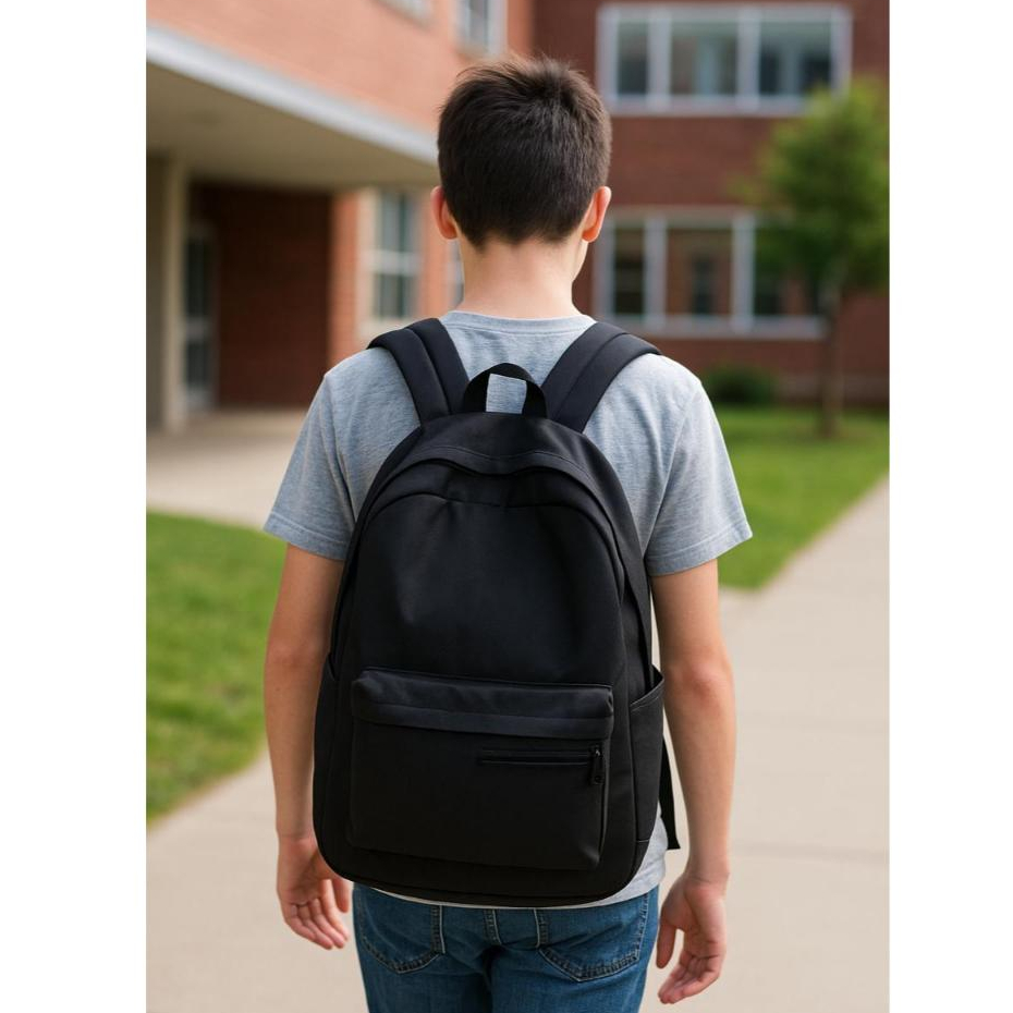 Mochila Resistente Espaçosa em Nylon Reforçado Bolso Lateral Super Reforçada sk 01