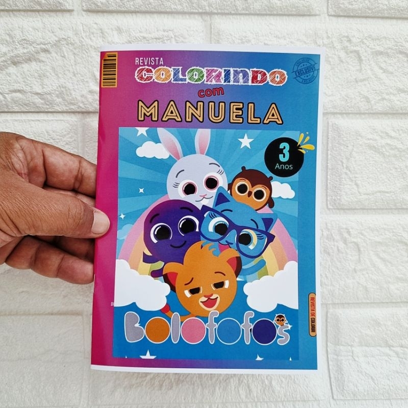 Kit 30 Revista de Colorir Personalizada BOLOFOFOS | Lembrancinha Infantil | Aniversário | Festa Infantil