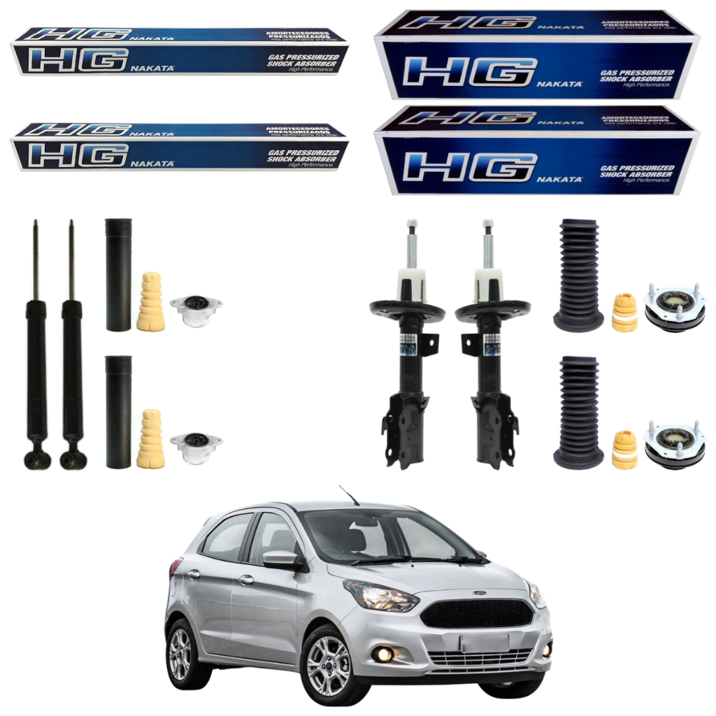KIT 4 AMORTECEDOR FORD KA 2014 A 2020 ORIGINAL NAKATA + KITS