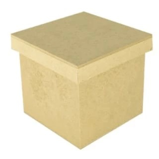 10 Caixas Quadradas Tampa de Sapato 10x10x10 MDF Madeira