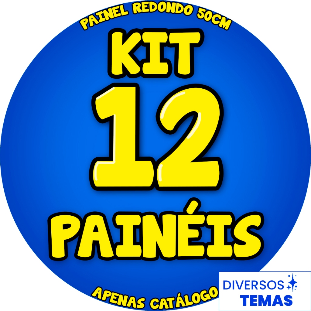 Kit Painel de Festa Redondo 50cm Escolha seu Tema Em Tecido em Oferta na Shopee