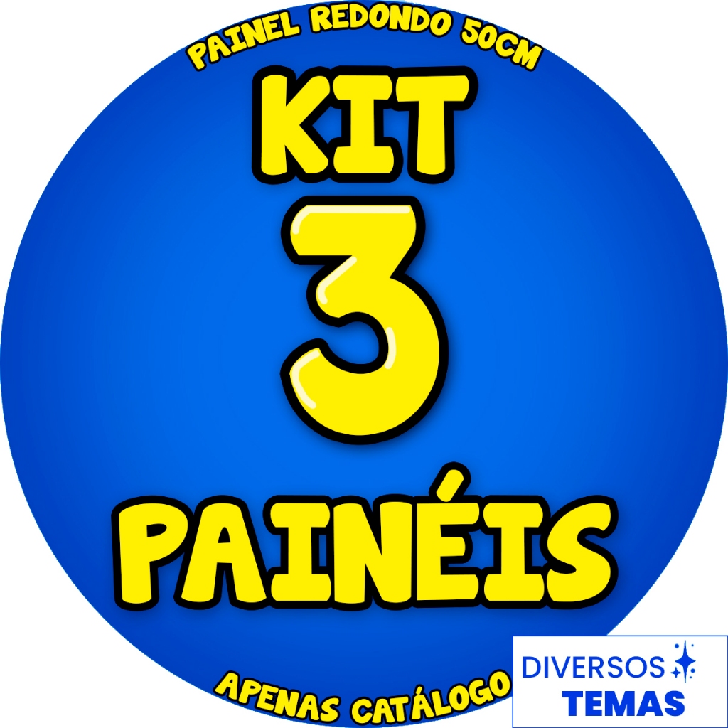Painel Redondo 50cm Personalizado Escolha seu Tema Leve 3 Pague 1 em Oferta na Shopee