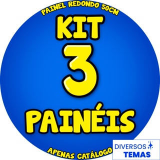 Painel Redondo 50cm Personalizado Escolha seu Tema Leve 3 Pague 1 em Oferta na Shopee