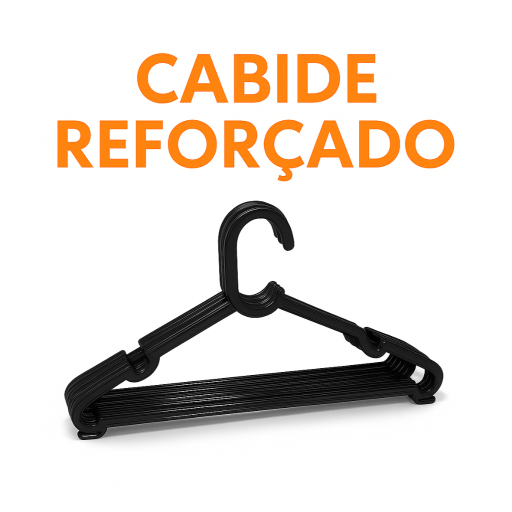 10, 30, 50, ou 100 CABIDES DE PLASTICO PARA ROUPAS ANTIDESLIZANTE