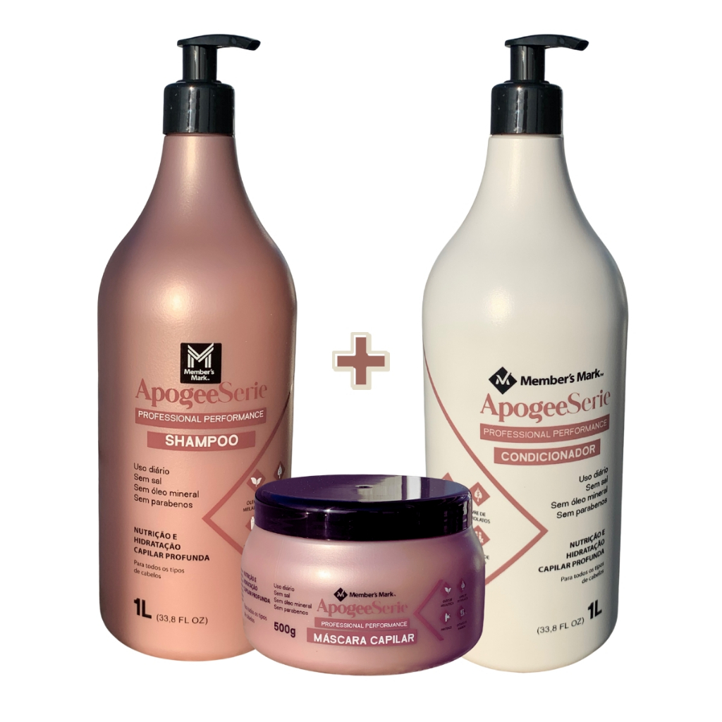 Kit Apogee Shampoo, Condicionador e Máscara Capilar - Nutrição e Hidratação Capilar Profunda - Premium em Oferta na Shopee