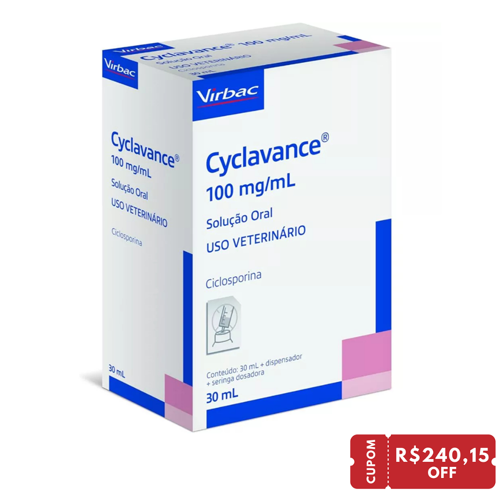 Cyclavance Tratamento de Dermatites Atópicas para Cães 30ml - Virbac - Pets