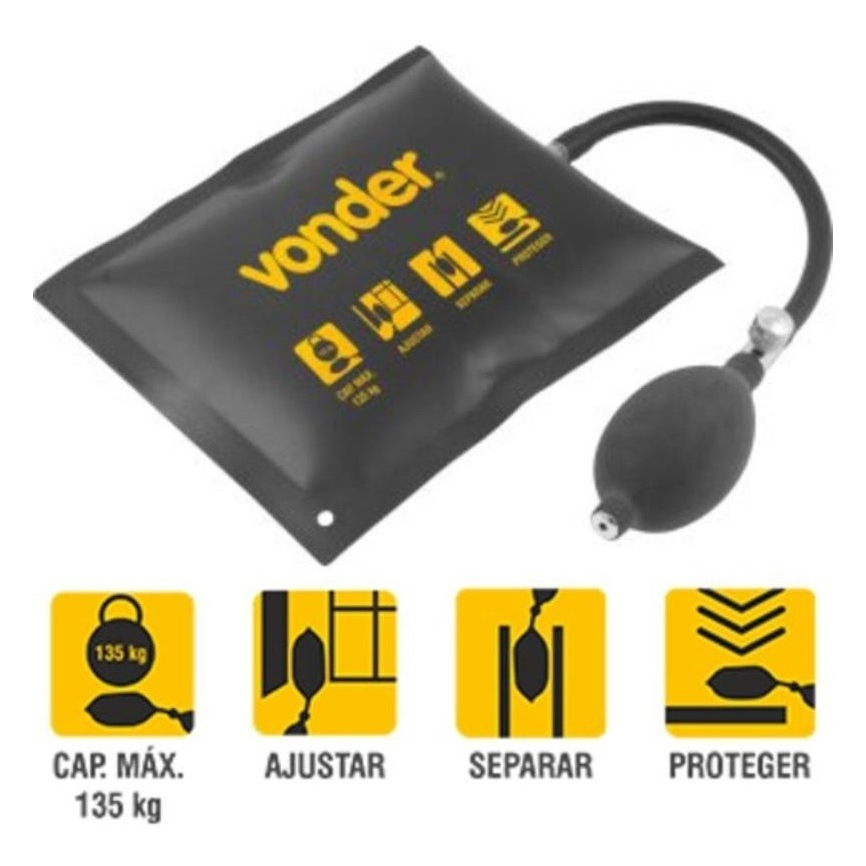 Cunha De Ar Bolsa Inflável Abertura De Portas Veículo Vonder Multifunção em Oferta na Shopee