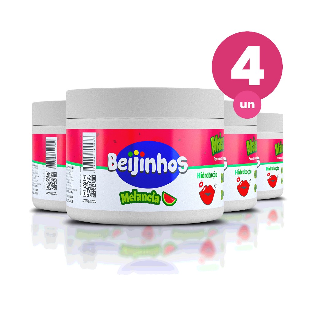 Kit 4 Máscara Capilar Hidratante Beijinhos Melancia 300g Belkit em Oferta na Shopee