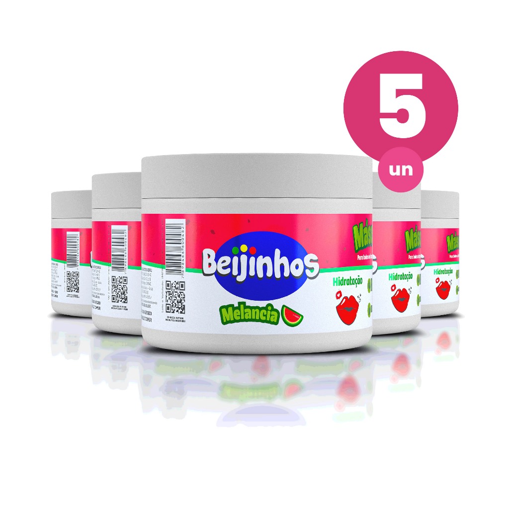 Kit 5 Máscara Capilar Hidratante Beijinhos Melancia 300g Belkit em Oferta na Shopee