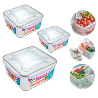 Pote Hermético Quadrado Ware Reforçado Lig Brin - Tampa com Travas e Vedação em Silicone em Oferta na Shopee