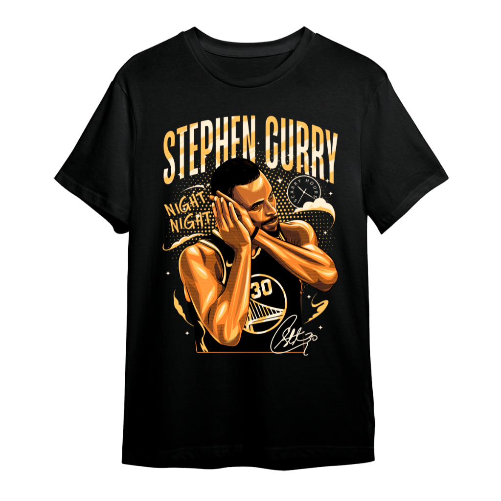Camiseta Stephen Curry "Night Night" - Basquete NBA - Unissex Estilo Streetwear