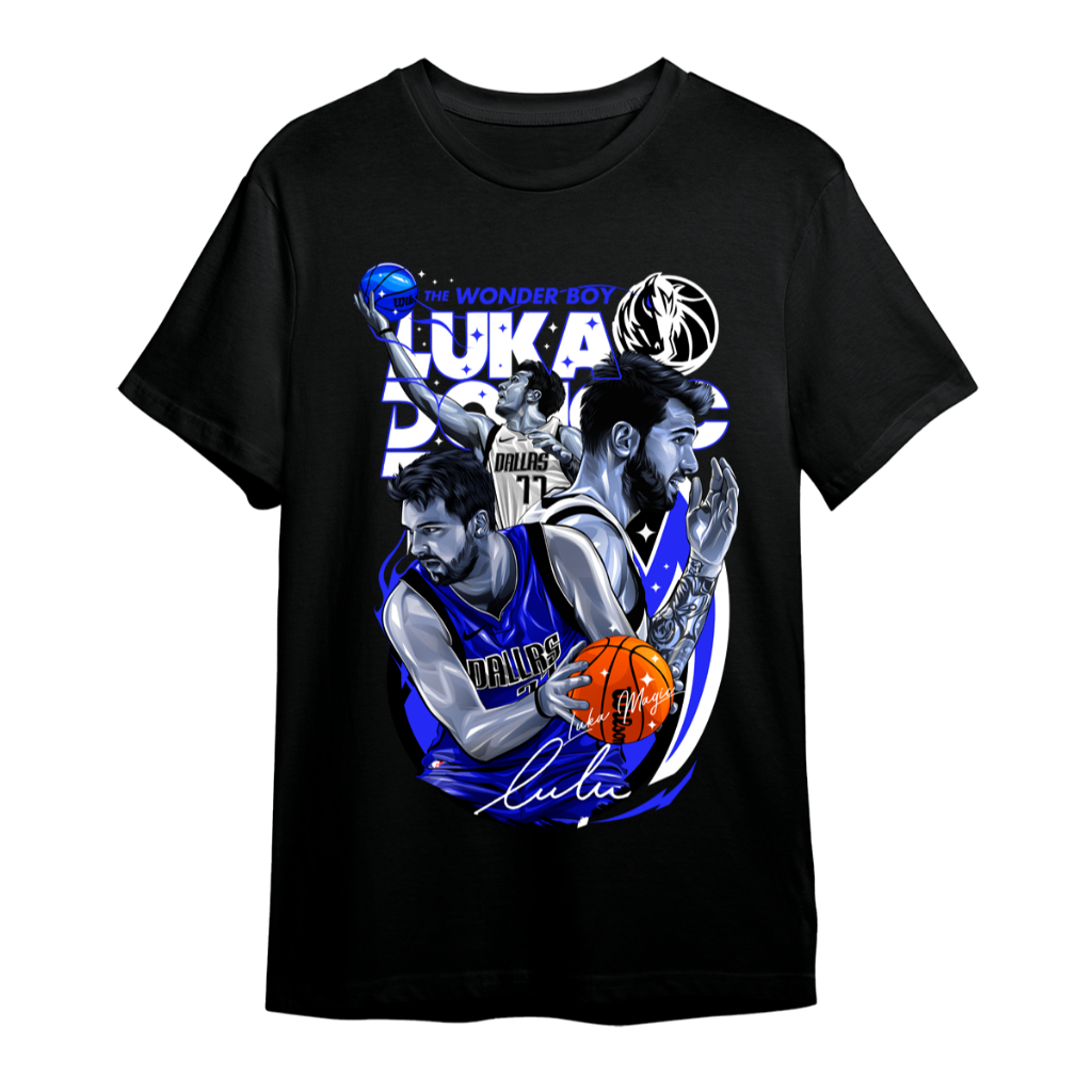 Camiseta Luka Dončić "The Wonder Boy" NBA - Dallas Mavericks - Estilo Streetwear Unissex