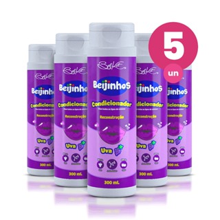 Kit 5 Condicionador Hidratante Beijinhos Uva 300ml Belkit em Oferta na Shopee
